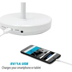 Infitronic Schreibtischlampe IN18LEDKLW LED, Dimmbar, USB, Standfuß, Weiß -Küche Fach Geschäft d5dba3f3dcc8ce9a5abe15a438314964d03e12f7 schreibtischlampe infitronic in18ledklw led