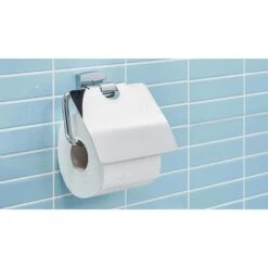 Tesa Toilettenpapierspender Klaam Mit Deckel 40259, Ohne Bohren, Metall, Für 1 Kleinrolle, Silber -Küche Fach Geschäft d614d6d170f78504213a3f61f790a5a11d206b2b toilettenpapierspender tesa klaam mit deckel 40259