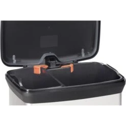 Curver Mülleimer Deco Bin Metallics 30L Duo Silber, Aus Kunststoff, 10 Und 18 Liter -Küche Fach Geschäft d6737e6313918f6bc19ccaf684c359889a530124 muelleimer curver deco bin metallics 30l duo silber