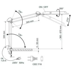 Maul Maulatlantic Schreibtischlampe LED Silber Tischklemme -Küche Fach Geschäft d6b5694e0abd88f04e2b81ad97c32fd8aba614a4 schreibtischlampe maul maulatlantic led