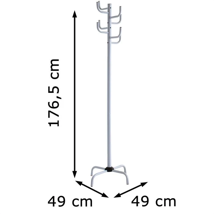 Idimex Garderobenständer Kaktus, 18200, Mit 8 Haken, Metall, Weiß 4 Idimex Garderobenständer Kaktus, 18200, Mit 8 Haken, Metall, Weiß – Bild 2