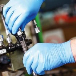 Franz-Mensch Einmalhandschuhe Safe Light, 2705, Nitril, Puderfrei, Blau, 100 Stück, Größe M -Küche Fach Geschäft d71d4a47840542a00234f6179ac8192a30045215 einmalhandschuhe franz mensch safe light 2705