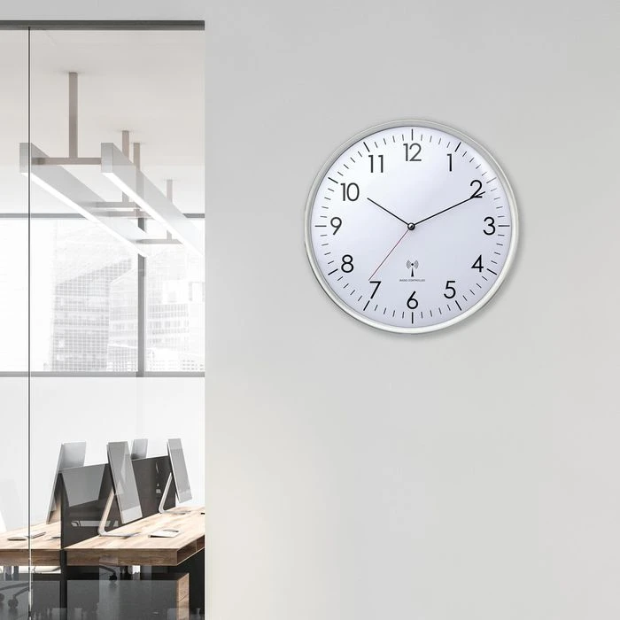 TFA 60.3514 Funkuhrwanduhr Silber 4 TFA 60.3514 Funkuhrwanduhr Silber – Bild 2