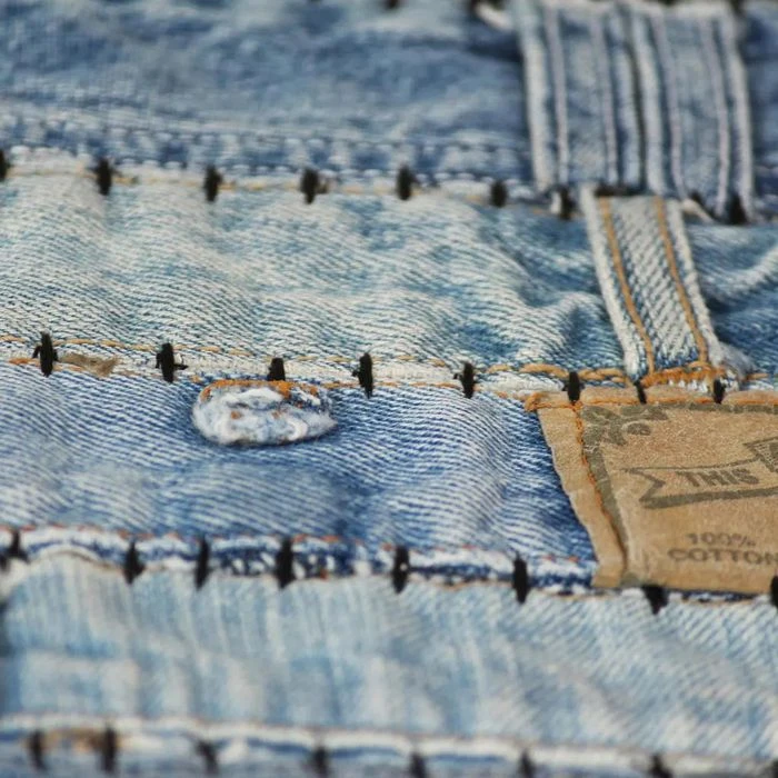 VidaXL Teppich Jeansflicken Patchwork, 160 X 230cm, Florhöhe 8mm, Rutschfeste Unterseite, Blau 4 VidaXL Teppich Jeansflicken Patchwork, 160 X 230cm, Florhöhe 8mm, Rutschfeste Unterseite, Blau – Bild 2