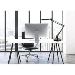 Unilux Schreibtischlampe Swingo LED, Standfuß, Tischklemme, Dimmbar, Weiß -Küche Fach Geschäft dc2386134906ffda045835207f03ad823e23cdca schreibtischlampe unilux swingo led