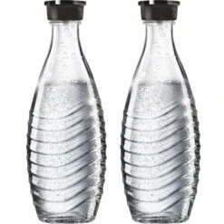 Sodastream Karaffe Glaskaraffe, Duopack, Mit Deckel, 2x 0,6 Liter