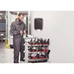 Katrin Handtuchspender Inclusive M, 92063, Kunststoff, Für 600 Falthandtücher, Schwarz -Küche Fach Geschäft dd313e163250440d03f263676f6c0ff298195921 handtuchspender katrin inclusive m 92063