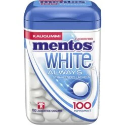 Bestseller 17 Mentos Kaugummis Always White Peppermint, 100 Dragees