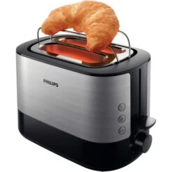 Philips Toaster Viva Collection HD2637/90, 2 Scheiben, 1000 W, Kunststoff/Edelstahl, Schwarz -Küche Fach Geschäft e048d23289db5913212652372bc25da8582f9b3f toaster philips viva collection hd263790