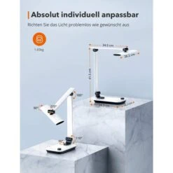 TaoTronics Schreibtischlampe TT-DL092 LED, Standfuß, Dimmbar, USB, Lichtsensor -Küche Fach Geschäft e1ed5d3d61bfab34afbb4562d4f215d92dfd363d schreibtischlampe taotronics tt dl092 led