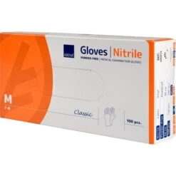 Abena Einmalhandschuhe Nitril, Puderfrei, Weiß, 100 Stück, Gr. M -Küche Fach Geschäft e2585f9792dd9c904688c952e0d7d1bf65c05480 einmalhandschuhe abena nitril puderfrei