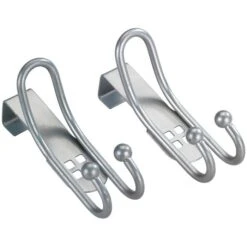 Wenko Kleiderhaken 22697100, Für Die Tür, Silber, Metall, 2 Haken, 2 Stück -Küche Fach Geschäft e521e2358a52a8cfd16f831441dcba636f07cf9f kleiderhaken wenko 22697100