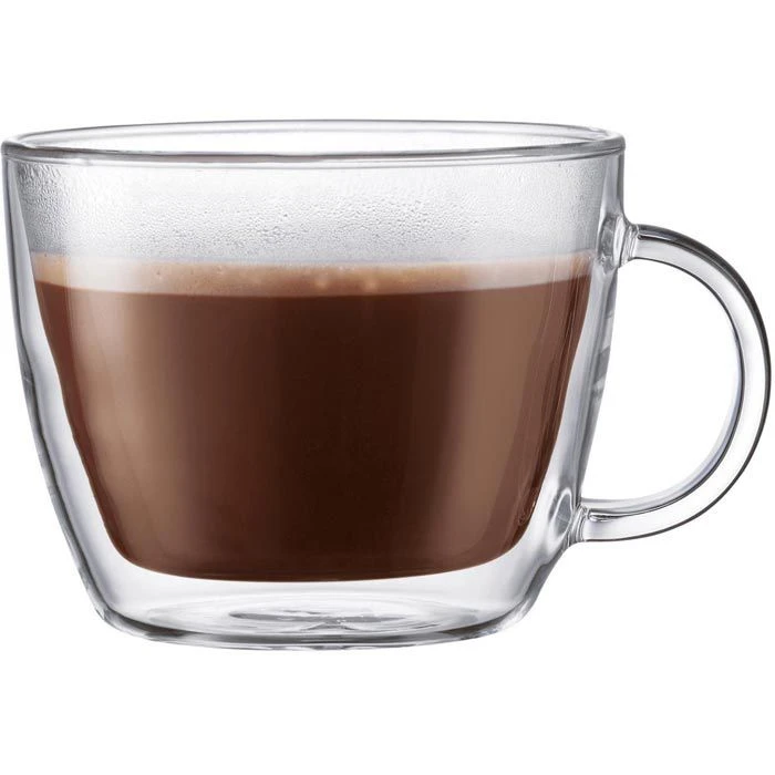 Bodum Kaffeegläser Bistro Caffe Latte 10608-10, Doppelwandig, Mit Henkel, 450ml, 2 Stück 4 Bodum Kaffeegläser Bistro Caffe Latte 10608-10, Doppelwandig, Mit Henkel, 450ml, 2 Stück – Bild 2