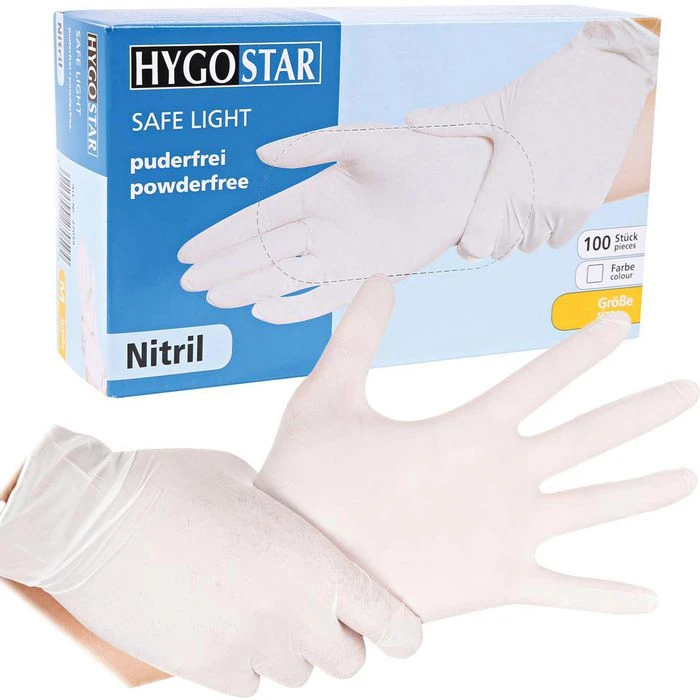 Franz-Mensch Einmalhandschuhe Safe Light, 27059, Nitril, Puderfrei, Weiß, 100 Stück, Größe M 3 Franz-Mensch Einmalhandschuhe Safe Light, 27059, Nitril, Puderfrei, Weiß, 100 Stück, Größe M