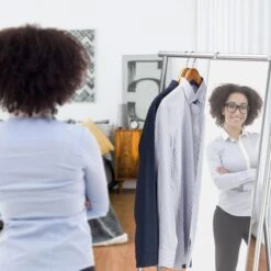 Relaxdays Garderobenständer 10022580, Mit Ablage & Spiegel, Metall, Silber -Küche Fach Geschäft ef2800f9139024decf3728ad68145bb825949d23 garderobenstaender relaxdays 10022580