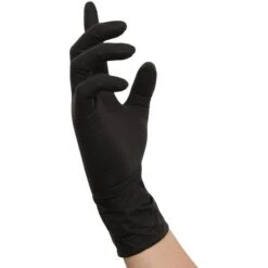 NITRAS Einmalhandschuhe Black Scorpion, Latex, Puderfrei, Schwarz, 100 Stück, Größe L -Küche Fach Geschäft ef32e1a47aa9a007814a2bff4d293e8c6ab1e764 einmalhandschuhe nitras black scorpion latex