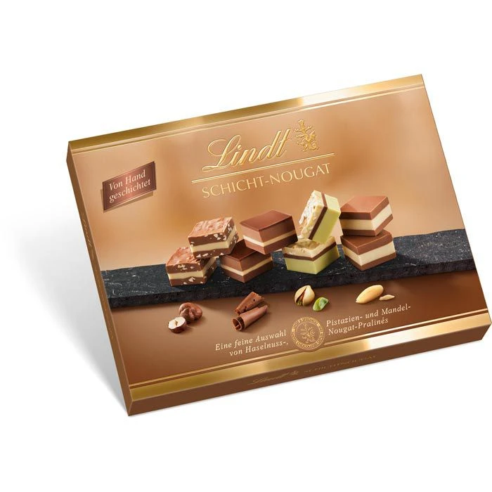 Lindt Pralinen Schicht-Nougat, 125g, 12 Stück 3 Lindt Pralinen Schicht-Nougat, 125g, 12 Stück