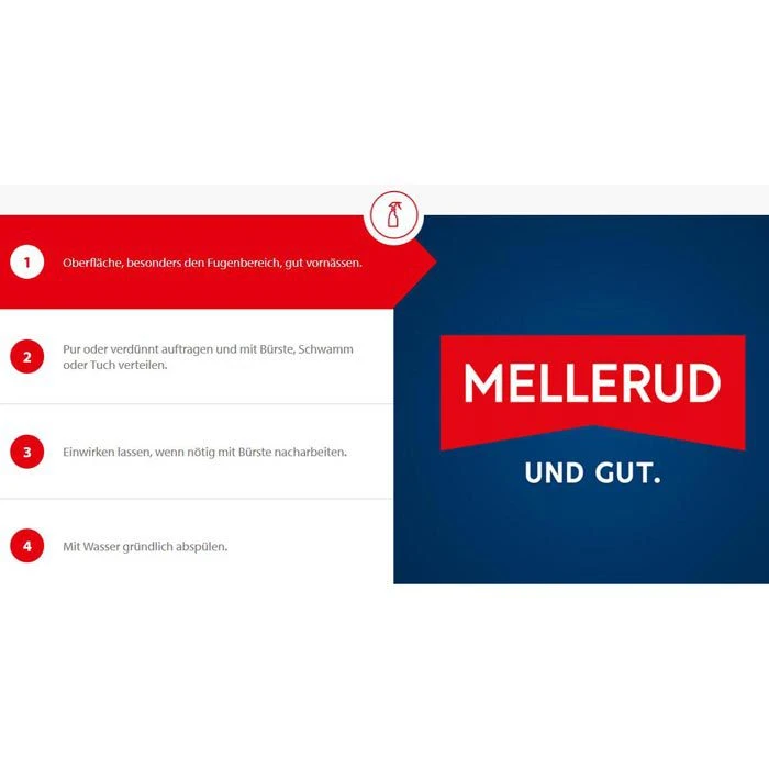 Mellerud Grundreiniger Fliesen & Stein, 2001000059, Für Hartböden, 1 Liter 4 Mellerud Grundreiniger Fliesen & Stein, 2001000059, Für Hartböden, 1 Liter – Bild 2