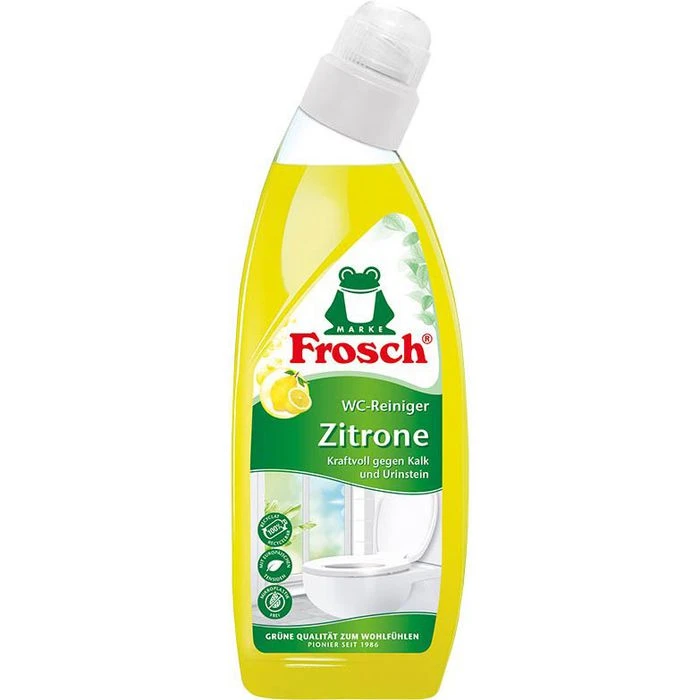 Frosch WC-Reiniger Zitrone Bio-Qualität, Gegen Kalk & Urinstein, Mit Zitronenfrische, 750ml 3 Frosch WC-Reiniger Zitrone Bio-Qualität, Gegen Kalk & Urinstein, Mit Zitronenfrische, 750ml