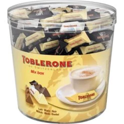 Toblerone Schokoriegel Tiny Mix Box, 904g, Verschiedene Sorten, 113 Riegel