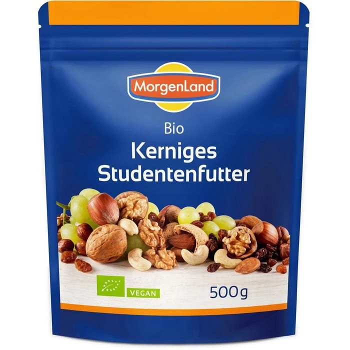 Morgenland Kerniges Studentenfutter, BIO, Mit Rosinen, 500g 3 Morgenland Kerniges Studentenfutter, BIO, Mit Rosinen, 500g