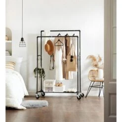 Songmics Garderobenständer HSR60B, Bis 110 Kg, Mit Rollen, Metall, Schwarz 16 Songmics Garderobenständer HSR60B, Bis 110 Kg, Mit Rollen, Metall, Schwarz -Küche Fach Geschäft fab9b1ea5c9bb198fdd446e9ca910ba0a4ee1d73 garderobenstaender songmics hsr60b bis 110 kg