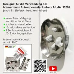 Bremermann Toilettenpapierspender PIAZZA 9463, Metall, Für 1 Kleinrolle, Silber -Küche Fach Geschäft fc006bbbed7641188c869b6c2c7fd953c74885e8 toilettenpapierspender bremermann piazza 9463