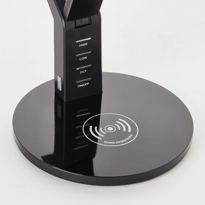 Brilliant Schreibtischlampe Kaila LED, Dimmbar, QI-Ladegerät, Standfuß, Schwarz 4 Brilliant Schreibtischlampe Kaila LED, Dimmbar, QI-Ladegerät, Standfuß, Schwarz – Bild 2