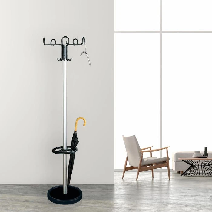 Kerkmann Garderobenständer Prima, 6710, Mit 15 Haken, Metall, Silber / Schwarz 5 Kerkmann Garderobenständer Prima, 6710, Mit 15 Haken, Metall, Silber / Schwarz – Bild 3