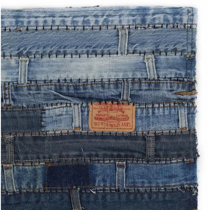 VidaXL Teppich Jeansflicken Patchwork, 160 X 230cm, Florhöhe 8mm, Rutschfeste Unterseite, Blau 5 VidaXL Teppich Jeansflicken Patchwork, 160 X 230cm, Florhöhe 8mm, Rutschfeste Unterseite, Blau – Bild 3