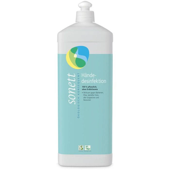 Sonett Desinfektionsmittel DE2092, Alkoholisch, Händedesinfektion, 1 Liter 3 Sonett Desinfektionsmittel DE2092, Alkoholisch, Händedesinfektion, 1 Liter