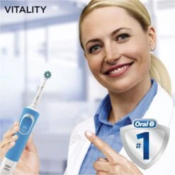 Oral B Oral-B Elektrische-Zahnbürste Vitality 100, Blau, CrossAction, 1 Putzmodus, Inkl. 1 Aufsteckbürste -Küche Fach Geschäft feac18829a321c0fc59cf21a3eecd2fd64f3a449 elektrische zahnbuerste oral b vitality 100 blau