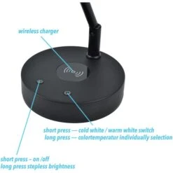 Infitronic Schreibtischlampe IN78LEDKLB1 LED, Dimmbar, QI-Ladegerät, USB, Standfuß, Schwarz 12 Infitronic Schreibtischlampe IN78LEDKLB1 LED, Dimmbar, QI-Ladegerät, USB, Standfuß, Schwarz -Küche Fach Geschäft fec7e7edfd925f50abc7560250889f6ac11c9b7e schreibtischlampe infitronic in78ledklb1 led