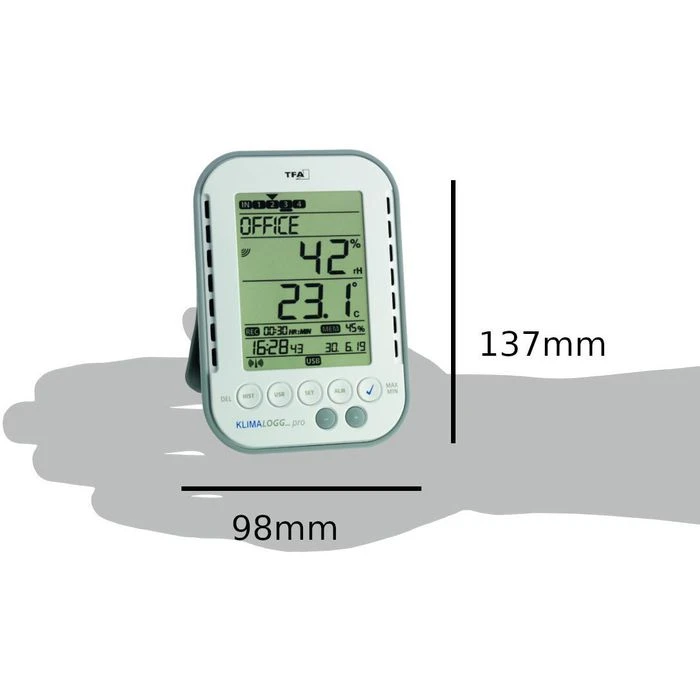 TFA Thermo-Hygrometer 30.3039.IT Klimalogg Pro Digital, Mit Datenlogger 7 TFA Thermo-Hygrometer 30.3039.IT Klimalogg Pro Digital, Mit Datenlogger – Bild 5
