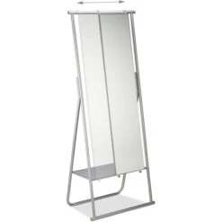 Relaxdays Garderobenständer 10022580, Mit Ablage & Spiegel, Metall, Silber -Küche Fach Geschäft ff9eac7c5a202b4cd859b214e40ddb008373ec57 garderobenstaender relaxdays 10022580