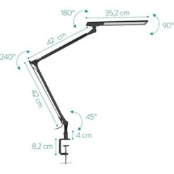 Navaris Schreibtischlampe LED, Tischklemme, Dimmbar, Schwarz -Küche Fach Geschäft ffd8bc3c7b9e17ff6709cb9631e34afcb6e7be29 schreibtischlampe navaris led