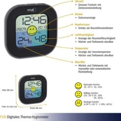 TFA Thermo-Hygrometer 30.5050.01 Innen, Digital, Schwarz -Küche Fach Geschäft ffd9e62b427f899ccb01a5ff3157753e30d49ed3 thermo hygrometer tfa 30.5050.01 innen